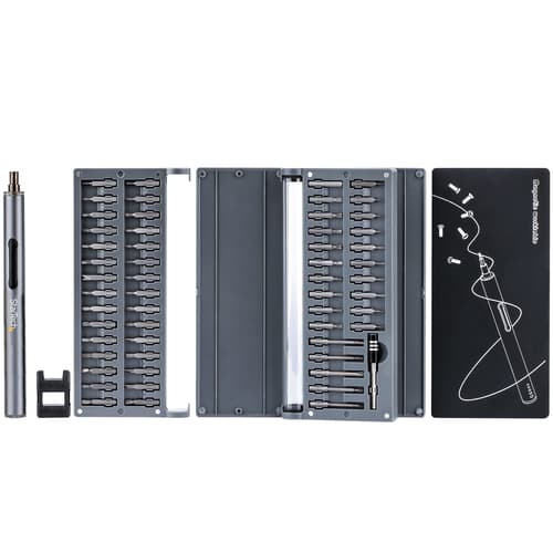 StarTech.com 55-Bit Electric Precision Screwdriver Set - Portable Cordless Battery Powered Bit Driver Kit for Electronics, Laptop, Computers, Tablet & Phone Repairs - Magnetic Work Pad - Electric precision screwdriver - cordless 4 mm - 0.35 N�m - 2 batteries