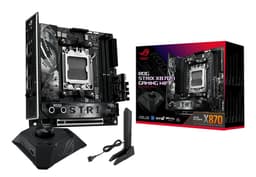ASUS ROG STRIX X870-I GAMING WIFI - Motherboard - mini ITX - Socket AM5 - AMD X870 Chipset - USB4, USB 3.2 Gen 2, USB-C 3.2 Gen2, USB 3.2 Gen 1 - Wi-Fi 7, Bluetooth, 2.5 Gigabit LAN - onboard graphics (CPU required) - HD Audio (8-channel)