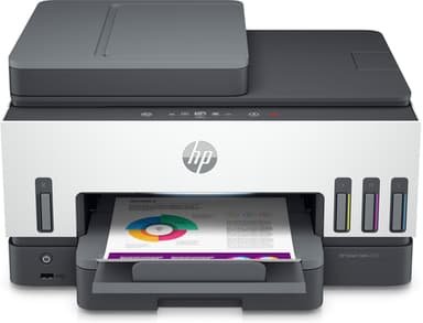 HP Smart Tank 7605 All-in-One - Multifunction printer - colour - ink-jet - refillable - Letter A (216 x 279 mm)/A4 (210 x 297 mm) (original) - A4/Legal (media) - up to 13 ppm (copying) - up to 15 ppm (printing) - 250 sheets - USB 2.0, Wi-Fi(n), Bluetooth