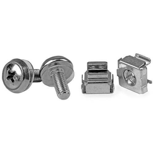 StarTech.com M5 Mounting Screws and Cage Nuts for Server Rack Cabinet - Pack of 50 Server Rack Screws (CABSCREWM5) - Rack screws and nuts (pack of 50) - for P/N: RACK-21U-20-WALL-OA, RACK-24U-20-WALL-OA, RK12OD2, SHELF-2U-20-CENTER-V