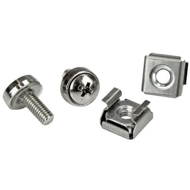StarTech.com M5 Mounting Screws and Cage Nuts for Server Rack Cabinet - Pack of 100 Server Rack Screws (CABSCREWM52) - Rack screws and nuts (pack of 100) - for P/N: RACK-18U-20-WALL-OA, RACK-21U-20-WALL-OA, RACK-24U-20-WALL-OA, SHELF-2U-20-CENTER-V