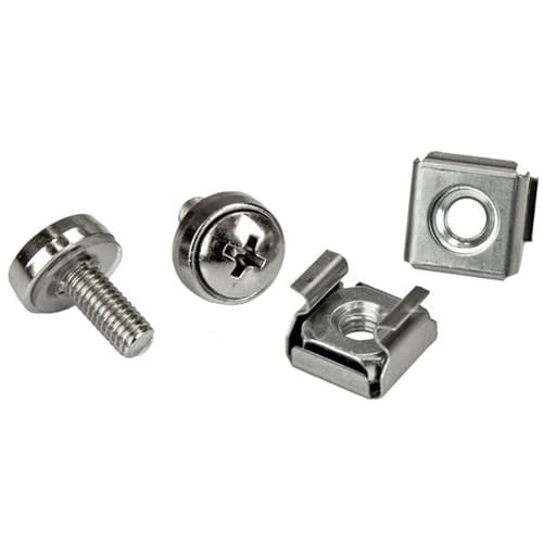 StarTech.com M5 Mounting Screws and Cage Nuts for Server Rack Cabinet - Pack of 100 Server Rack Screws (CABSCREWM52) - Rack screws and nuts (pack of 100) - for P/N: RACK-18U-20-WALL-OA, RACK-21U-20-WALL-OA, RACK-24U-20-WALL-OA, SHELF-2U-20-CENTER-V