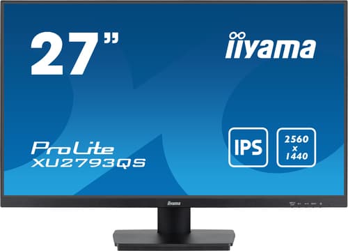 iiyama ProLite XU2793QS-B7 - LED monitor - 27" - 2560 x 1440 QHD @ 100 Hz - IPS - 300 cd/m� - 1300:1 - 1 ms - HDMI, DisplayPort - speakers - black, matte