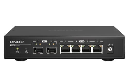 QNAP QSW-2104-2S - Switch - unmanaged - 2 x 10 Gigabit SFP+ + 4 x 2.5GBase-T - desktop