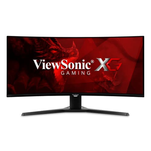 ViewSonic VX3418-2KPC - LED monitor - curved - 34" - 3440 x 1440 WQHD @ 144 Hz - MVA - 300 cd/m� - 4000:1 - 1 ms - 2xHDMI, 2xDisplayPort - speakers