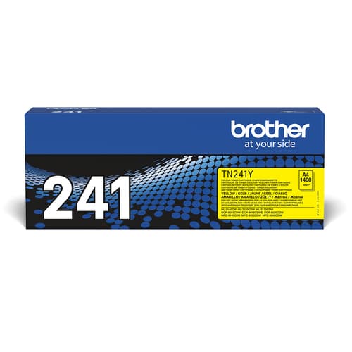 Brother TN241Y - Yellow - original - toner cartridge - for Brother DCP-9015, DCP-9020, HL-3140, HL-3150, HL-3170, MFC-9140, MFC-9330, MFC-9340