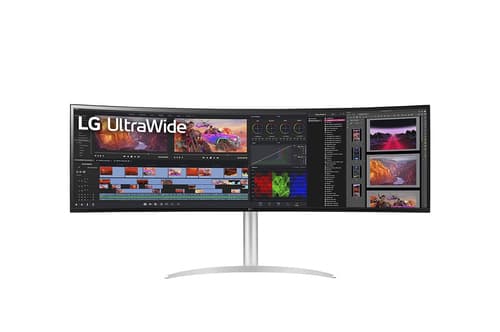 LG UltraWide 49WQ95C-W - LED monitor - curved - 49" - 5120 x 1440 UltraWide Dual QHD @ 144 Hz - Nano IPS - 400 cd/m� - 1000:1 - DisplayHDR 400 - 5 ms - 2xHDMI, DisplayPort, USB-C - speakers