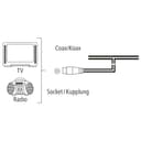 Hama DAB+/FM Dipole Antennna, White thumbnail 3