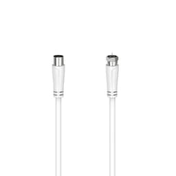 SAT CABLE F-PLUG - COAX 1.5M 90DB WH