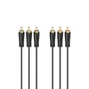 Hama Audio/Video Cable, 3 RCA Plugs - 3 RCA Plugs, Gold Plated, 1.5m, Black thumbnail 1