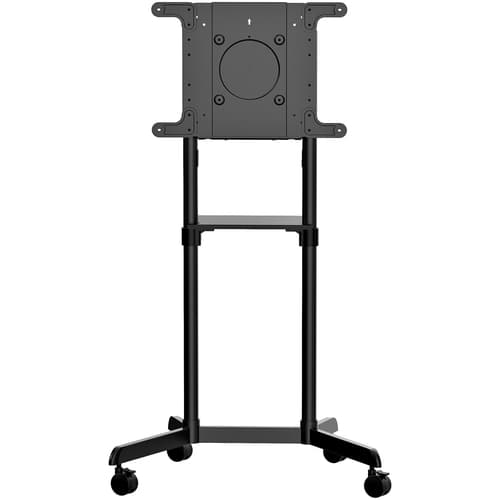 StarTech.com Mobile TV Cart, Portable Rolling TV Stand for 37-70" VESA Display (154lb/70kg), with Shelf & Storage Compartment, Rotate/Tilt Display, Universal TV Mount on Casters/Wheels - Mobile TV Stand w/ Casters (MBLTVSTNDEC) - Cart - for flat panel - steel - screen size: 37"-70"