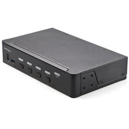 StarTech.com 4 Port HDMI KVM Switch, Single Monitor 4K 60Hz Ultra HD HDR, Desktop HDMI 2.0 KVM Switch with 2 Port USB 3.0 Hub (5Gbps) & 4x USB 2.0 HID Ports, Audio, Hotkey Switching, TAA - KVM with Fast Switching - KVM / audio switch - 4 x KVM / audio - 1 local user - desktop, rack-mountable - TAA Compliant
