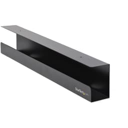 StarTech.com Under Desk Cable Management Tray, Cable Tray Organizer for Office/Standing Desk, Desk or Table Mount Cords/Wire/Power Strip Holder, Computer Cable Manager, 23-1/2"L x 4-1/2"D - Desk Cable Management (UDCMTRAY) - Cable management tray - under-desk mountable - black