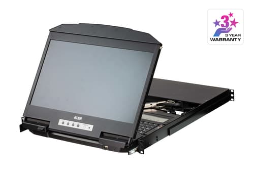 ATEN CL3884NW - KVM console with KVM switch - 4 ports - USB - 18.5" - rack-mountable - 1920 x 1080 Full HD (1080p) @ 60 Hz - 350 cd/m� - 1000:1 - 20 ms - 4xHDMI - 1U