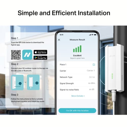 TP-Link NE211-Outdoor V1 - wireless router - Bluetooth, LTE - 5G - pole-mountable, wall-mountable — view 7