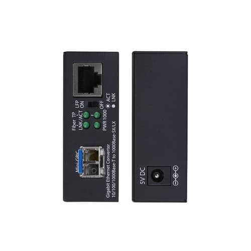StarTech.com - Fibre media converter - 1GbE - over fibre optic - 1000Base-T, 1000Base-LX, 10Base-T, 100Base-TX - LC Duplex single-mode / RJ-45 - up to 20 km - 1310 nm - TAA Compliant — view 4