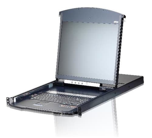 ATEN LCD KVM Switches KL1108VN - KVM console with KVM switch - 8 ports - USB - 19" - rack-mountable - 1280 x 1024 @ 75 Hz - 250 cd/m� - 1000:1 - 5 ms - 1U