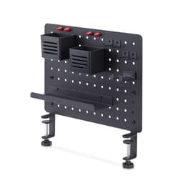StarTech.com Clamp-On Pegboard with Accessories, 16.5 x 12.5in (42 x 32cm), Steel Pegboard, Desktop Storage Organizer, Desk Mount Peg Board, Black - Mounting component (pegboard panel) - clamp-on - steel - black - desk-mountable