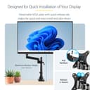 StarTech.com Desk Mount Monitor Arm with 2x USB 3.0 ports, Pole Mount Full Motion Single Arm Monitor Mount up to 17.6lbs/8kg VESA Display, Ergonomic Articulating Monitor Arm, Clamp/Grommet