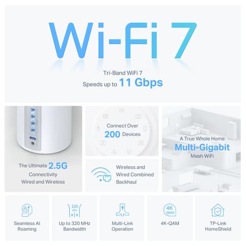TP-Link Deco BE65 V1 - Wi-Fi system - Wi-Fi 7 - desktop — view 7
