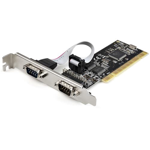 StarTech.com PCI Serial Parallel Combo Card with Dual Serial RS232 Ports (DB9) & 1x Parallel LPT Port (DB25), PCI Combo Adapter Card, PCI Expansion Card Controller, PCI to Printer Card - PCI Serial & Parallel Card (PCI2S1P2) - Serial adapter - PCIe low profile - RS-232 x 2 - black