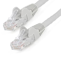 StarTech.com 15m LSZH CAT6 Ethernet Cable, 10 Gigabit Snagless RJ45 100W PoE Network Patch Cord with Strain Relief, CAT 6 10GbE UTP, Grey, Individually Tested/ETL, Low Smoke Zero Halogen - Category 6 - 24AWG - Patch cable - RJ-45 (M) to RJ-45 (M) - 15 m - 6 mm - UTP - CAT 6 - snagless - grey