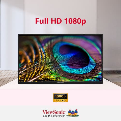 ViewSonic VA1650 - LED monitor - 16" - portable - 1920 x 1080 Full HD (1080p) @ 60 Hz - IPS - 250 cd/m� - 1000:1 - 7 ms - HDMI, USB-C - speakers — view 7