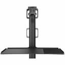 StarTech.com Mobile Workstation Cart with Monitor Mount, CPU/PC Holder, Keyboard Tray, Ergonomic Height Adjustable Desktop Computer Cart, Rolling Mobile Standing Workstation on Wheels - Portable Stand-Up Cart - Cart - for LCD display / PC equipment - steel - black thumbnail 5