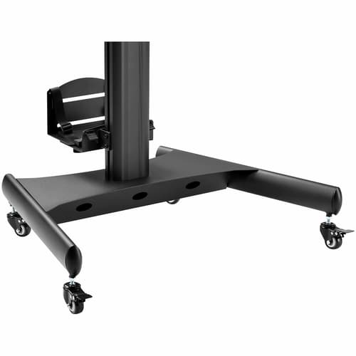 StarTech.com Mobile Workstation Cart with Monitor Mount, CPU/PC Holder, Keyboard Tray, Ergonomic Height Adjustable Desktop Computer Cart, Rolling Mobile Standing Workstation on Wheels - Portable Stand-Up Cart - Cart - for LCD display / PC equipment - steel - black — view 12