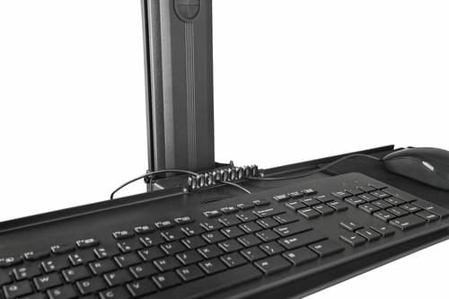 StarTech.com Mobile Workstation Cart with Monitor Mount, CPU/PC Holder, Keyboard Tray, Ergonomic Height Adjustable Desktop Computer Cart, Rolling Mobile Standing Workstation on Wheels - Portable Stand-Up Cart - Cart - for LCD display / PC equipment - steel - black — view 14