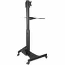 StarTech.com Mobile Workstation Cart with Monitor Mount, CPU/PC Holder, Keyboard Tray, Ergonomic Height Adjustable Desktop Computer Cart, Rolling Mobile Standing Workstation on Wheels - Portable Stand-Up Cart - Cart - for LCD display / PC equipment - steel - black thumbnail 15