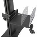 StarTech.com Mobile Workstation Cart with Monitor Mount, CPU/PC Holder, Keyboard Tray, Ergonomic Height Adjustable Desktop Computer Cart, Rolling Mobile Standing Workstation on Wheels - Portable Stand-Up Cart - Cart - for LCD display / PC equipment - steel - black thumbnail 7