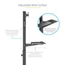 StarTech.com Mobile Workstation Cart with Monitor Mount, CPU/PC Holder, Keyboard Tray, Ergonomic Height Adjustable Desktop Computer Cart, Rolling Mobile Standing Workstation on Wheels - Portable Stand-Up Cart - Cart - for LCD display / PC equipment - steel - black thumbnail 18
