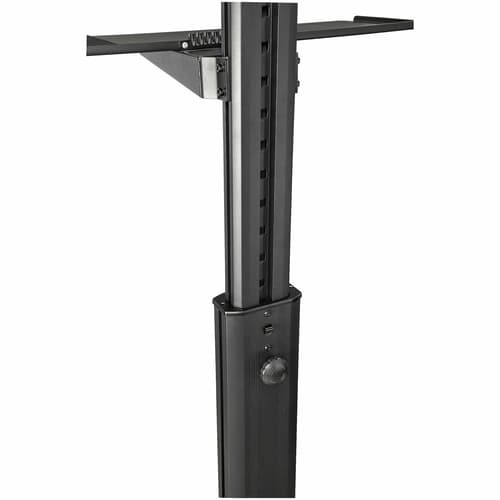 StarTech.com Mobile Workstation Cart with Monitor Mount, CPU/PC Holder, Keyboard Tray, Ergonomic Height Adjustable Desktop Computer Cart, Rolling Mobile Standing Workstation on Wheels - Portable Stand-Up Cart - Cart - for LCD display / PC equipment - steel - black — view 4