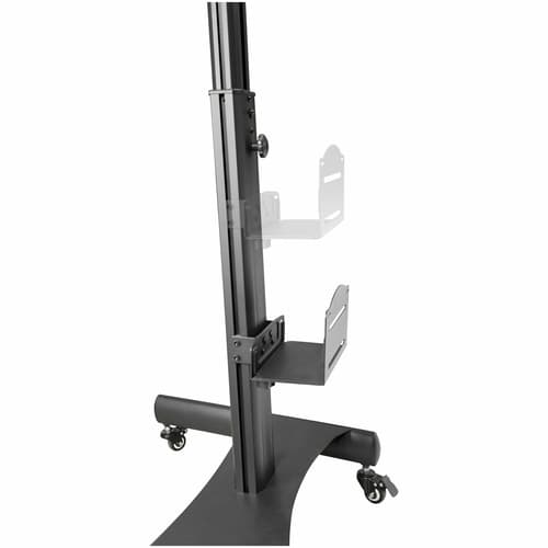 StarTech.com Mobile Workstation Cart with Monitor Mount, CPU/PC Holder, Keyboard Tray, Ergonomic Height Adjustable Desktop Computer Cart, Rolling Mobile Standing Workstation on Wheels - Portable Stand-Up Cart - Cart - for LCD display / PC equipment - steel - black — view 9