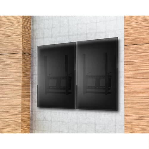 StarTech.com Portrait/Vertical TV Wall Mount, Heavy Duty TV Wall Mount, 40-55 inch VESA TV (110lb/50kg), Tilting Low Profile Digital Signage Television Mount with Lockable Security Bar - TV/Display Wall Mount - Mounting kit (wall plate, 2 extension brackets, 2 mounting brackets) - vertical - for flat panel - steel - black - screen size: 40"-55" - wall-mountable - TAA Compliant — view 7