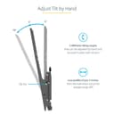 StarTech.com Portrait/Vertical TV Wall Mount, Heavy Duty TV Wall Mount, 40-55 inch VESA TV (110lb/50kg), Tilting Low Profile Digital Signage Television Mount with Lockable Security Bar - TV/Display Wall Mount - Mounting kit (wall plate, 2 extension brackets, 2 mounting brackets) - vertical - for flat panel - steel - black - screen size: 40"-55" - wall-mountable - TAA Compliant thumbnail 8