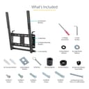 StarTech.com Portrait/Vertical TV Wall Mount, Heavy Duty TV Wall Mount, 40-55 inch VESA TV (110lb/50kg), Tilting Low Profile Digital Signage Television Mount with Lockable Security Bar - TV/Display Wall Mount - Mounting kit (wall plate, 2 extension brackets, 2 mounting brackets) - vertical - for flat panel - steel - black - screen size: 40"-55" - wall-mountable - TAA Compliant thumbnail 12