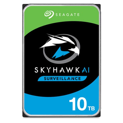 Seagate SkyHawk AI ST10000VE001 - Hard drive - 10 TB - internal - 3.5" - SATA 6Gb/s - 7200 rpm - buffer: 256 MB
