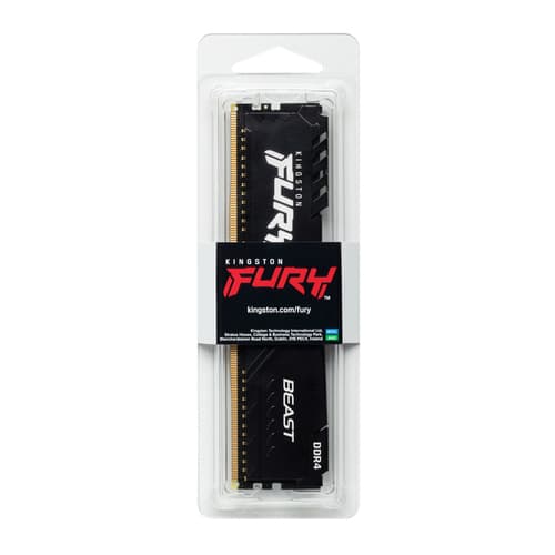 Kingston FURY Beast - DDR4 - module - 16 GB - DIMM 288-pin - 3200 MHz / PC4-25600 - CL16 - 1.35 V - unbuffered - non-ECC - black — view 6