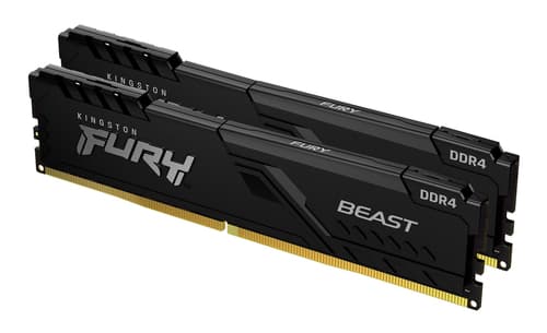 Kingston FURY Beast - DDR4 - kit - 32 GB: 2 x 16 GB - DIMM 288-pin - 3200 MHz / PC4-25600 - CL16 - 1.35 V - unbuffered - non-ECC - black