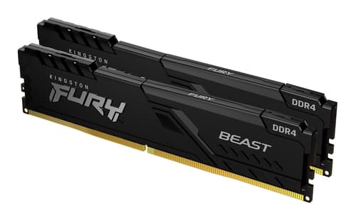 Kingston FURY Beast - DDR4 - kit - 32 GB: 2 x 16 GB - DIMM 288-pin - 3200 MT/s / PC4-25600 - CL16 - 1.35 V - unbuffered - non-ECC - black
