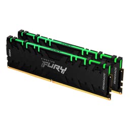 Kingston FURY Renegade RGB - DDR4 - kit - 16 GB: 2 x 8 GB - DIMM 288-pin - 1800 MHz / PC4-28800 - CL16 - 1.35 V - unbuffered - non-ECC - black
