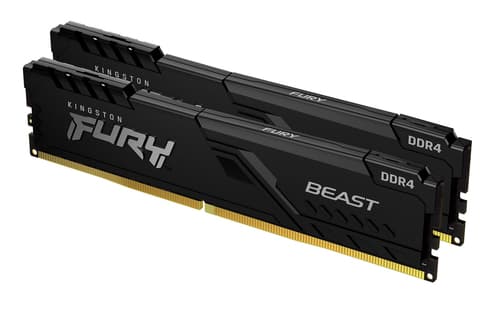 Kingston FURY Beast - DDR4 - kit - 32 GB: 2 x 16 GB - DIMM 288-pin - 1866 MHz / PC4-29800 - CL19 - 1.35 V - unbuffered - non-ECC - black