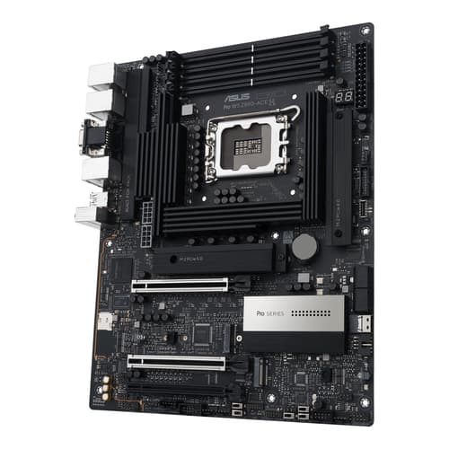 ASUS PRO WS Z890-ACE SE - Motherboard - ATX - LGA1851 Socket - Z890 Chipset - USB-C 3.2 Gen 2x2, USB 3.2 Gen 2, USB4, USB 3.2 Gen 1 - 10 Gigabit LAN, 2.5 Gigabit LAN, Gigabit LAN - onboard graphics (CPU required) - HD Audio (8-channel) — view 7