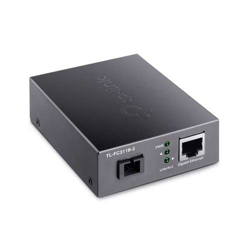 TP-Link TL-FC311B-2 - V1 - fibre media converter - 1GbE - 1000Base-T, WDM, 1000Base-SC - RJ-45 / SC single-mode - up to 2 km - 1310 (TX) / 1550 (RX) nm - for JetStream TL-SG3452XP V1 — view 3