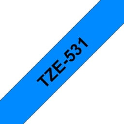 Brother TZe-531 - Black on blue - Roll (1.2 cm x 8 m) 1 cassette(s) laminated tape - for Brother PT-P750, P950, P-Touch PT-E310, P-Touch Cube PT-P300, P-Touch Cube Pro PT-P910
