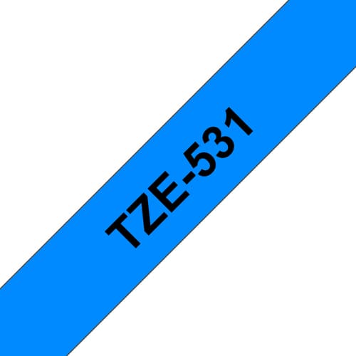 Brother TZe-531 - Black on blue - Roll (1.2 cm x 8 m) 1 cassette(s) laminated tape - for Brother PT-P750, P950, P-Touch PT-E310, P-Touch Cube PT-P300, P-Touch Cube Pro PT-P910