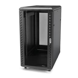 StarTech.com 18U 19" Server Rack Cabinet, 4 Post Adjustable Depth (6-32")Locking Knock Down Network/Computer Equipment Enclosure, Mobile with Glass Door & Casters, HP ProLiant ThinkServer - Data Rack Enclosure (RK1836BKF) - Rack cabinet - 4-post - floor-standing - black - 18U - 19"