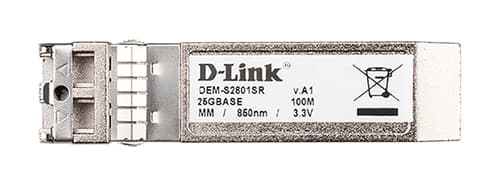 D-Link DEM S2801SR - SFP28 transceiver module - 25GbE - 25GBase-SR - LC multi-mode - up to 100 m - 850 nm - for DMS 3130-30TS — view 1